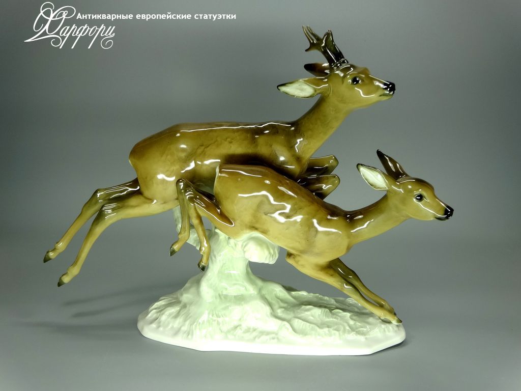 Купить фарфоровые статуэтки Hutschenreuther, Бегущие косули, Германия